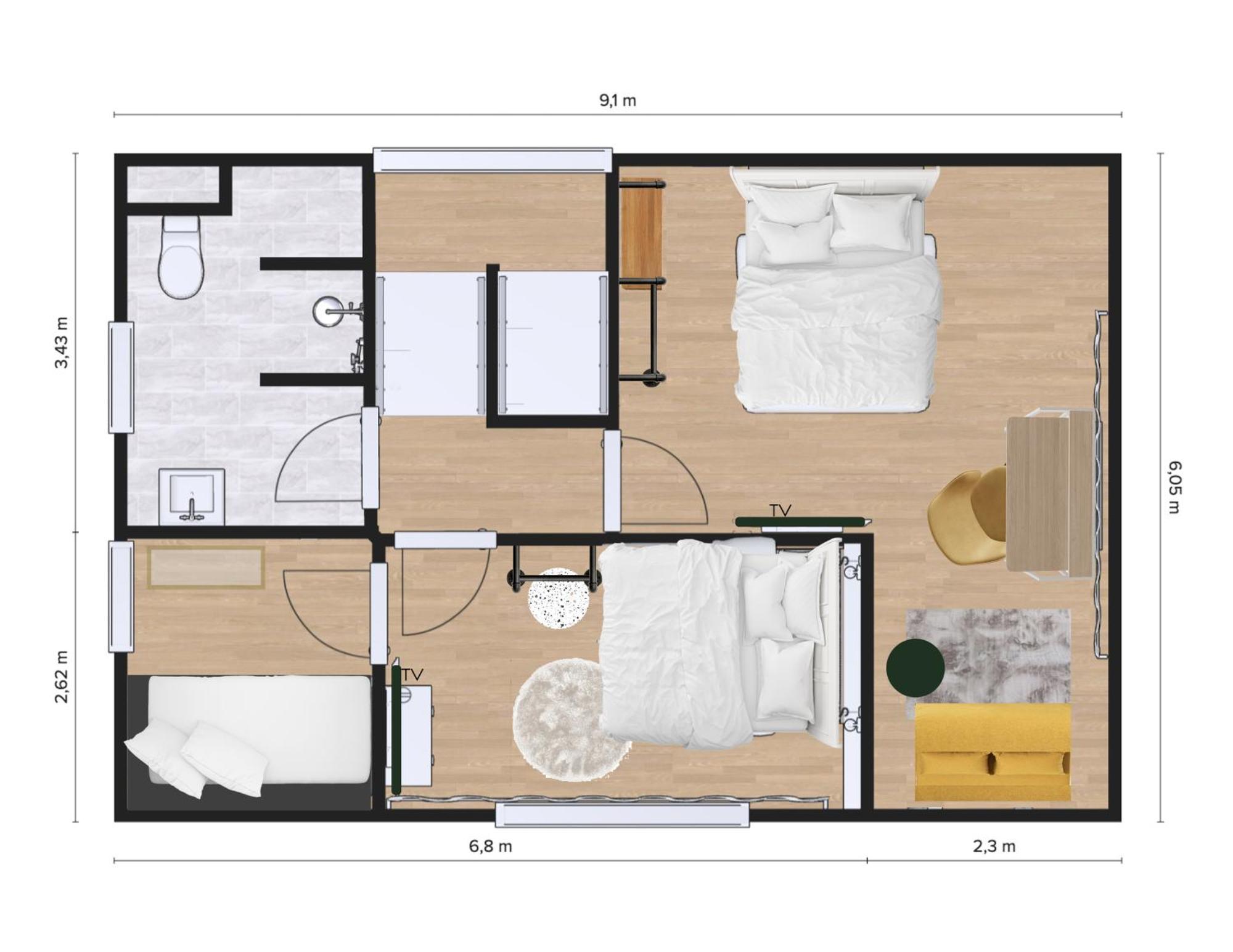 Holiday home Xzllenz - 4 Schlafzimmer, Zentral, Parken, U-bahn, 2 Baeder, 4 Smart-tv, Optional Einzelbett